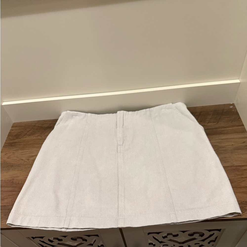 SheSky women’s khaki denim mini Skirt